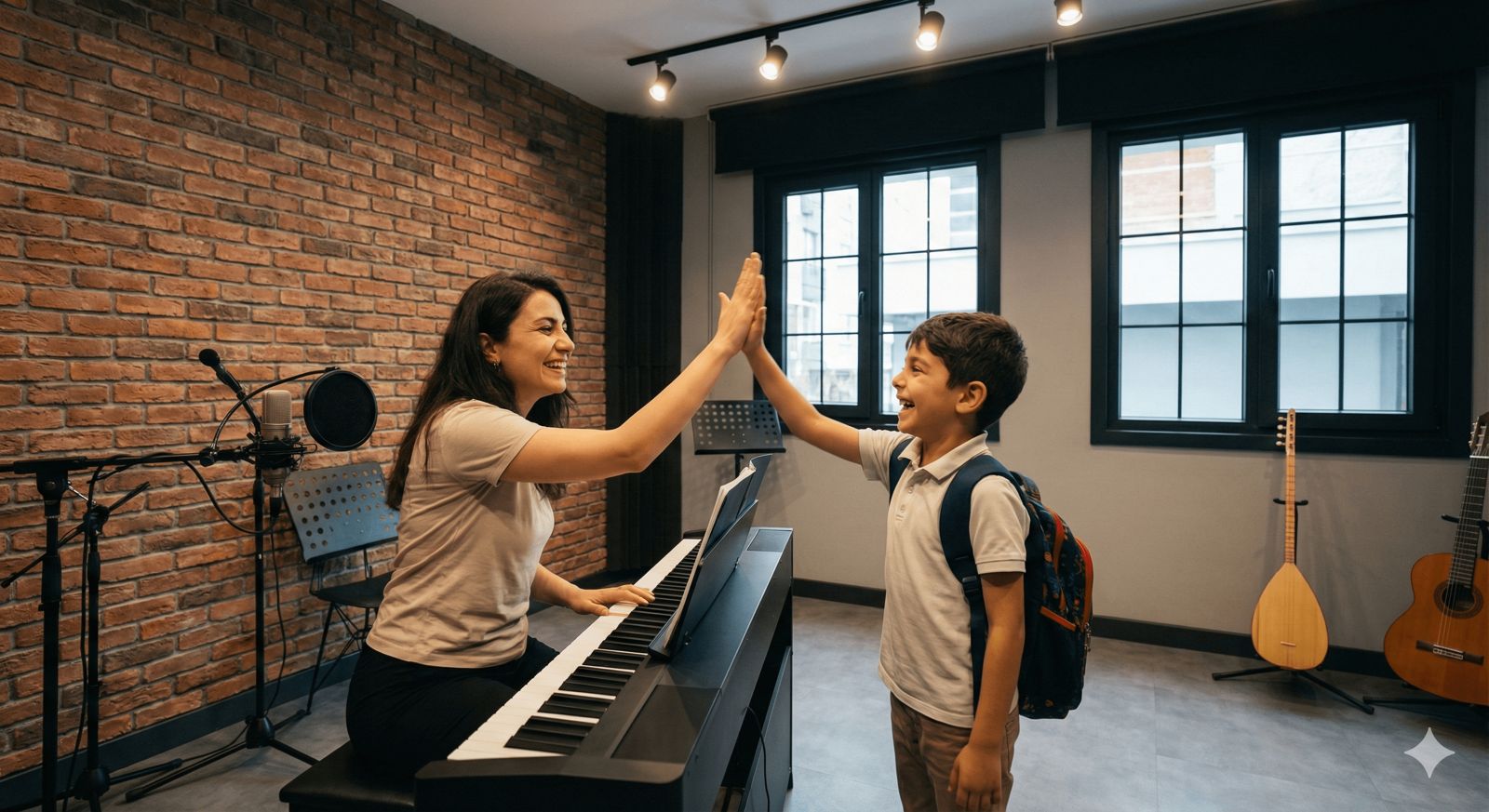 Bakırköy çocuk piyano kursu eğitmen ve öğrenci iletişimi.