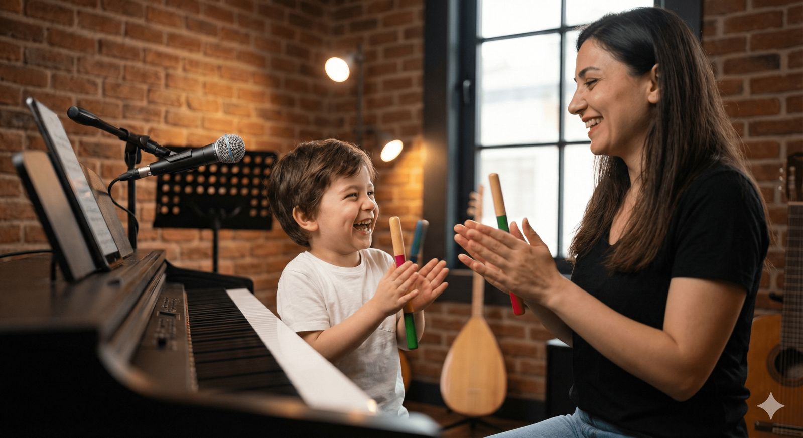 Çocuklar için grup piyano dersleri ve müzikal sosyalleşme ortamı.