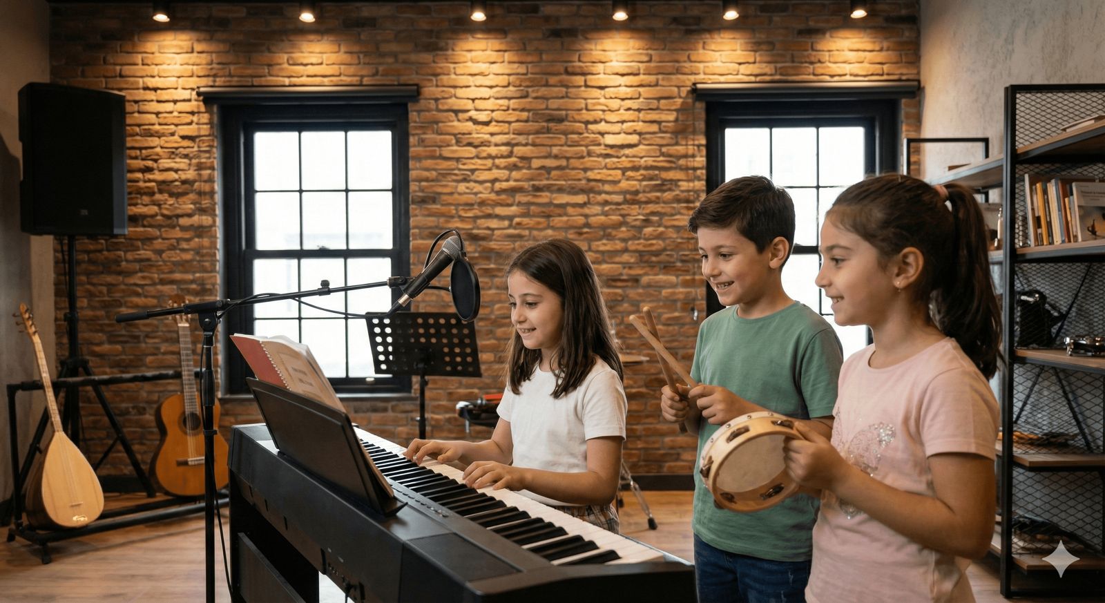 Çocuklar için grup piyano dersleri ve müzikal sosyalleşme ortamı.
