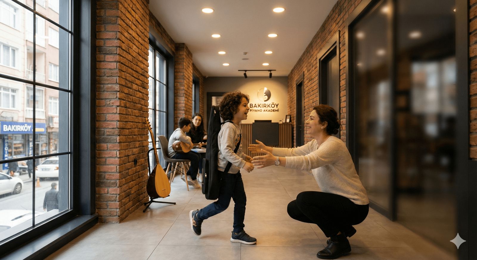 Bakırköy'de çocuk gelişimi ve sanat eğitimi veren piyano kursu ortamı.