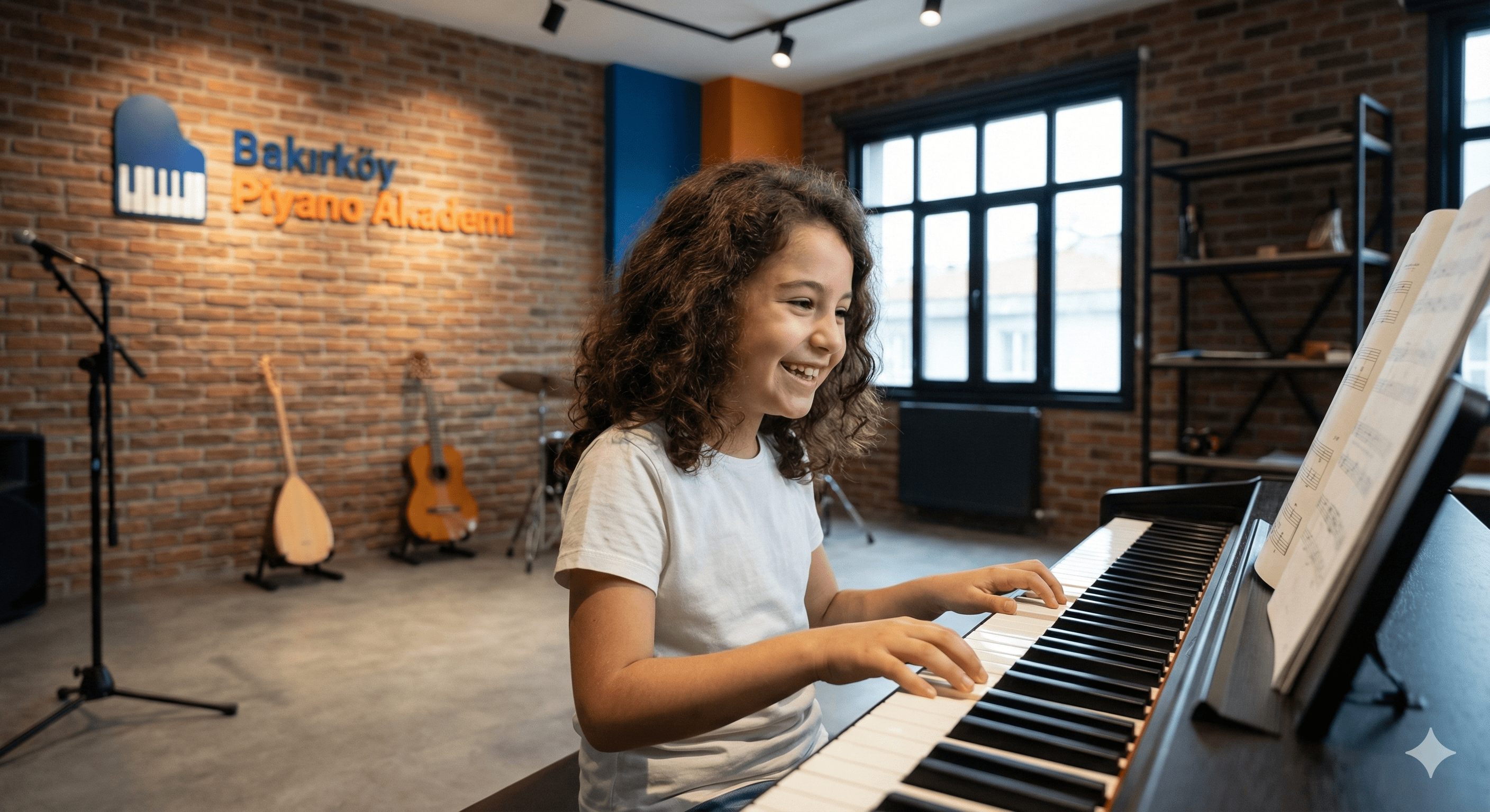 Çocuklar için piyano eğitimi ve müzik sevgisi kazandıran özel ders ortamı.