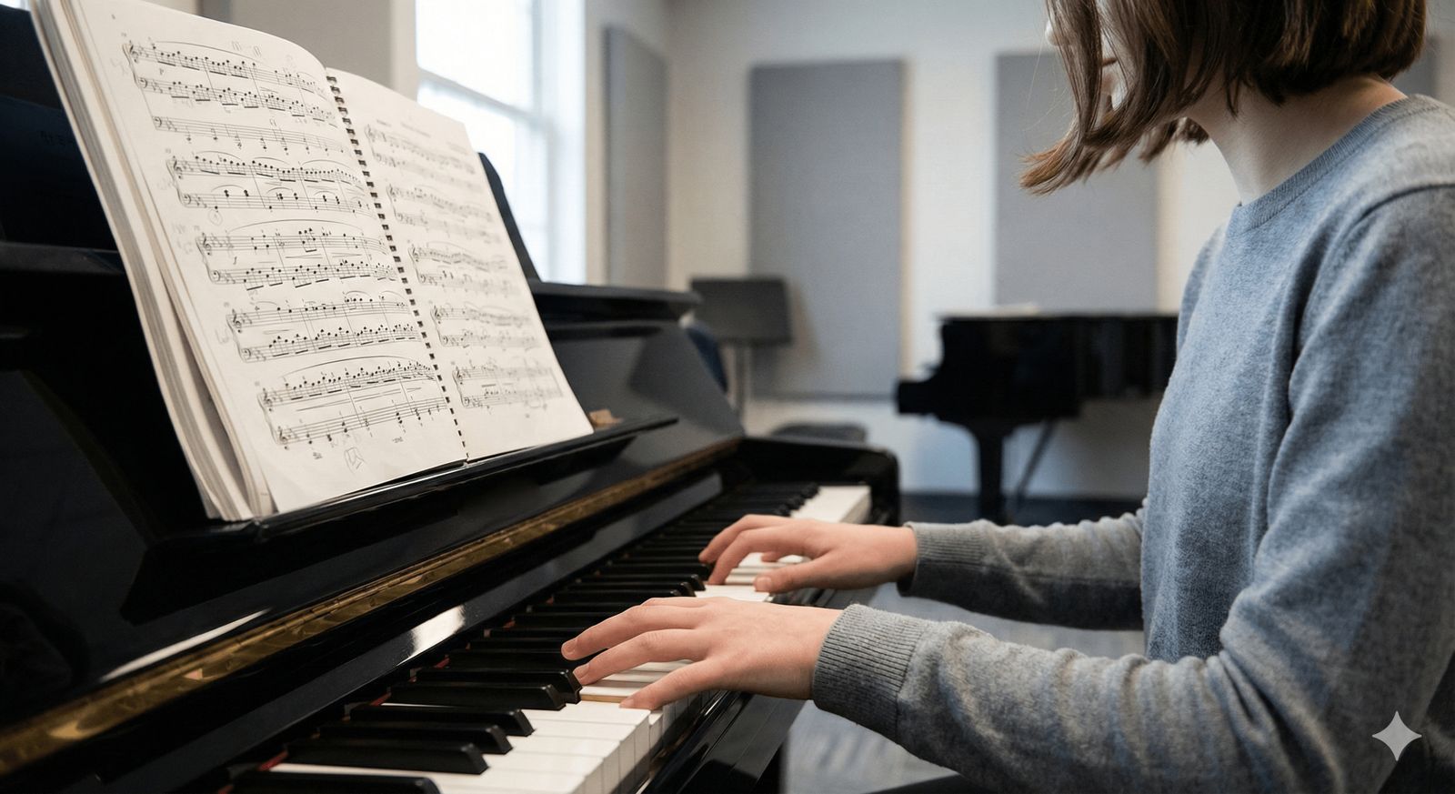 Beylikdüzü bölgesinden gelen öğrenciler için teknik piyano dersleri ve nota eğitimi.