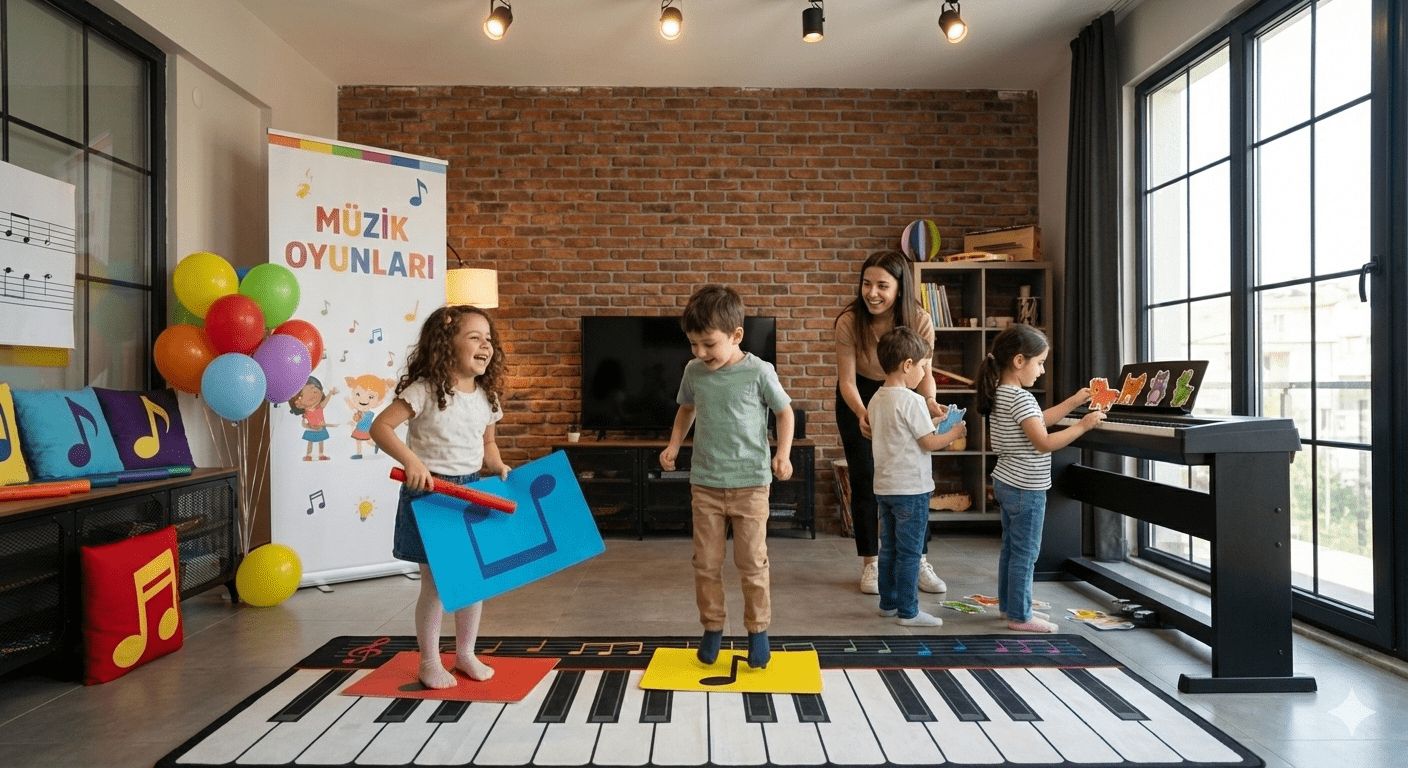 Okul öncesi dönem için oyunla öğretim teknikleri uygulanan en iyi çocuk piyano kursu sınıfı.