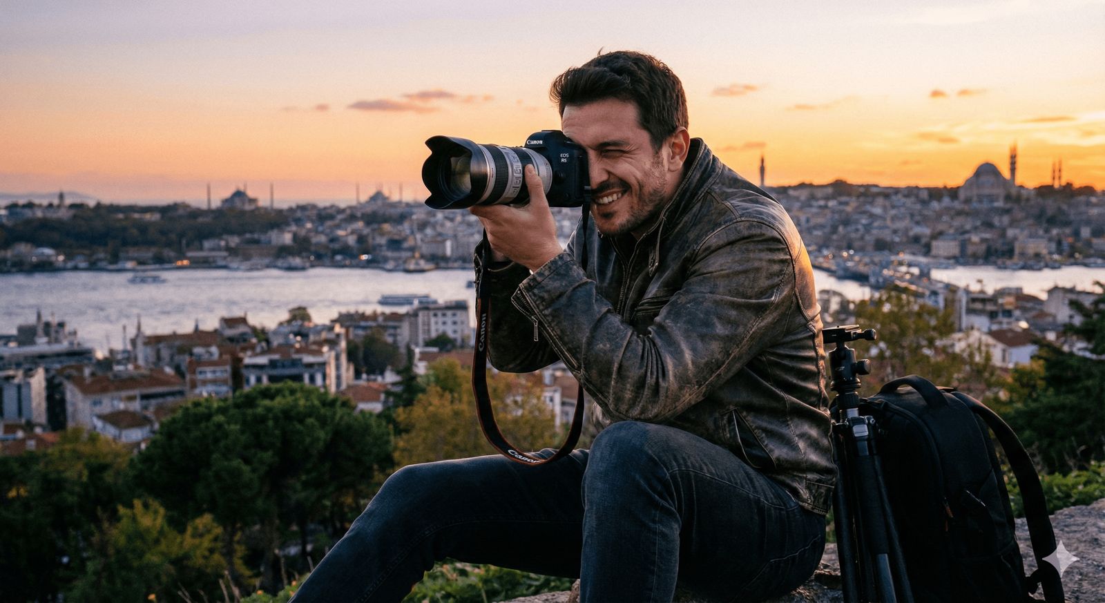 30 yaş hobileri arasında fotoğrafçılık kursu ile ilgilenen ve çekim yapan yetişkin.