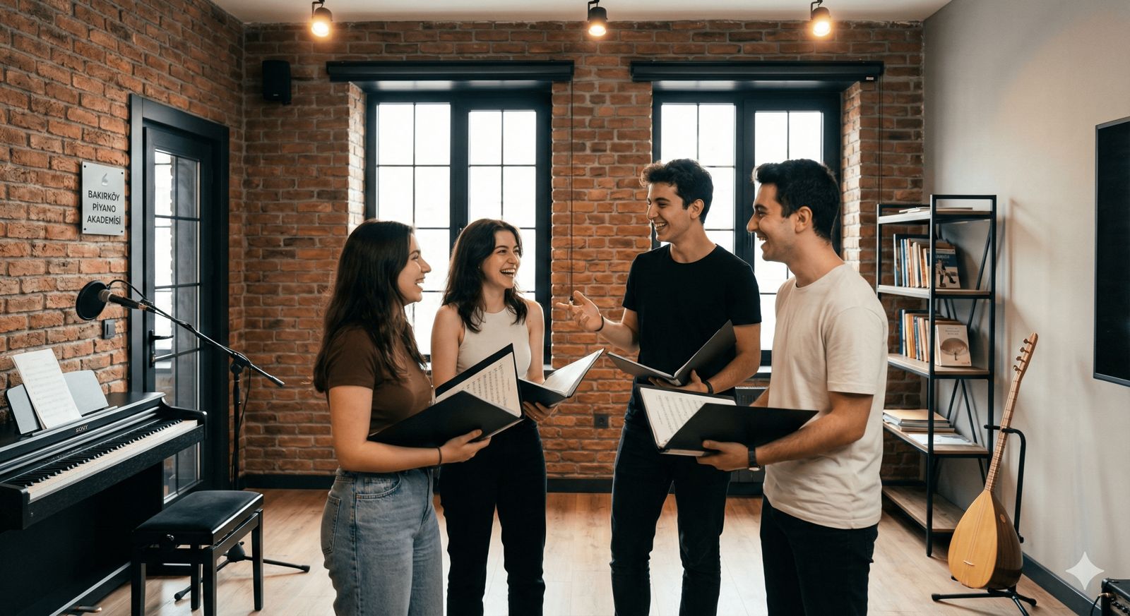 Bakırköy Piyano Akademi genç grubu ve konservatuvar hazırlık öğrencileri.