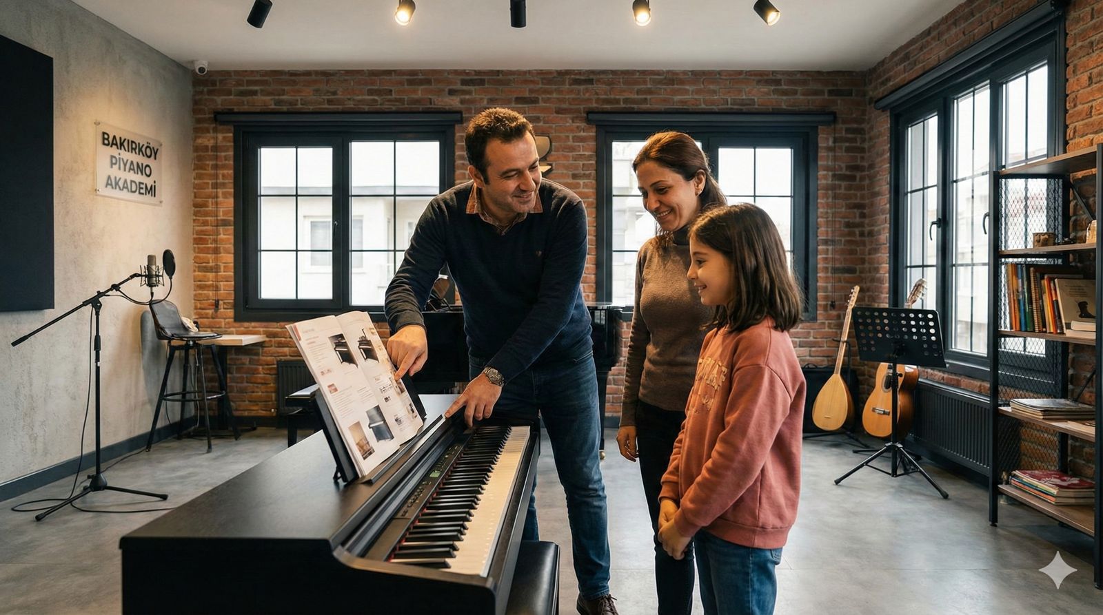 Bakırköy Piyano Akademi eğitmenleri tarafından verilen enstrüman seçim ve danışmanlık desteği.
