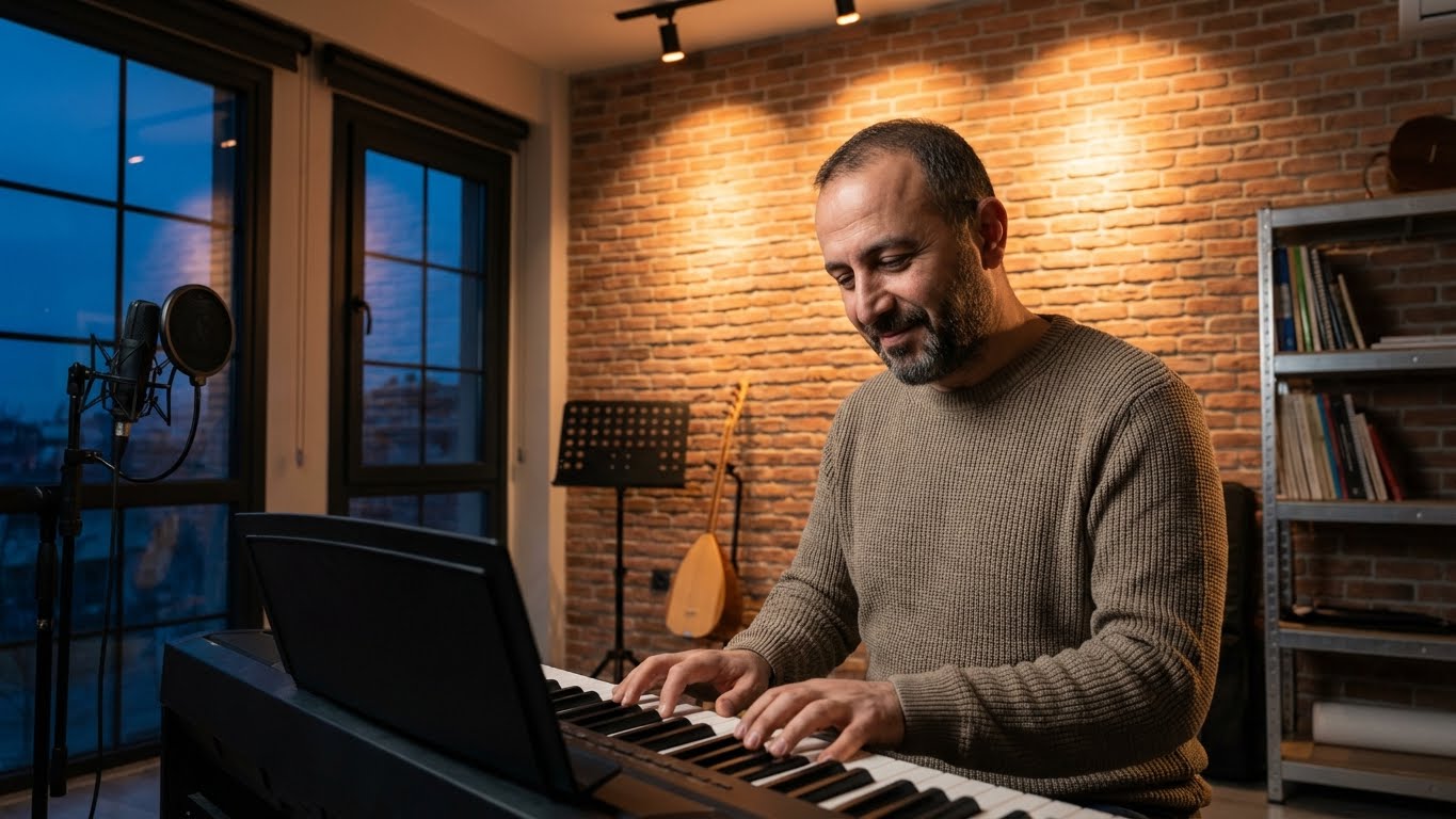 Yetişkinler için stresten arındıran hobi amaçlı birebir piyano dersleri.