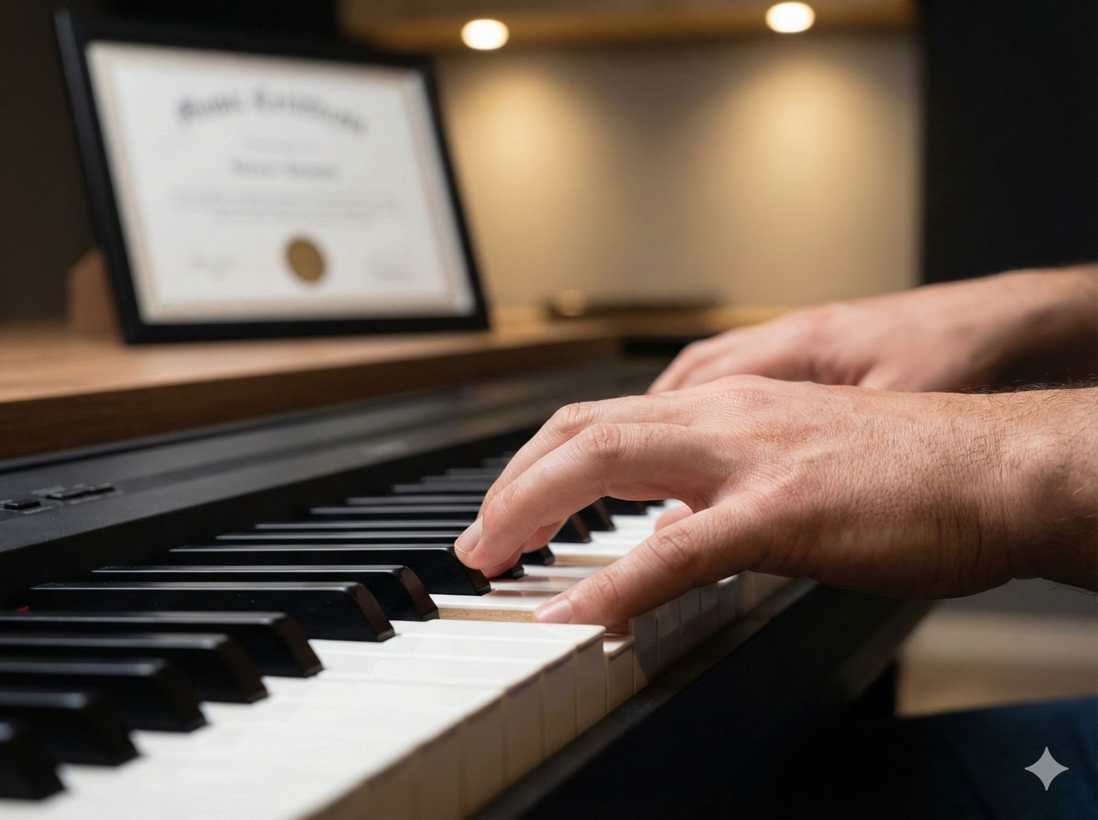 Piyano eğitiminde doğru el pozisyonu ve teknik başlangıç.