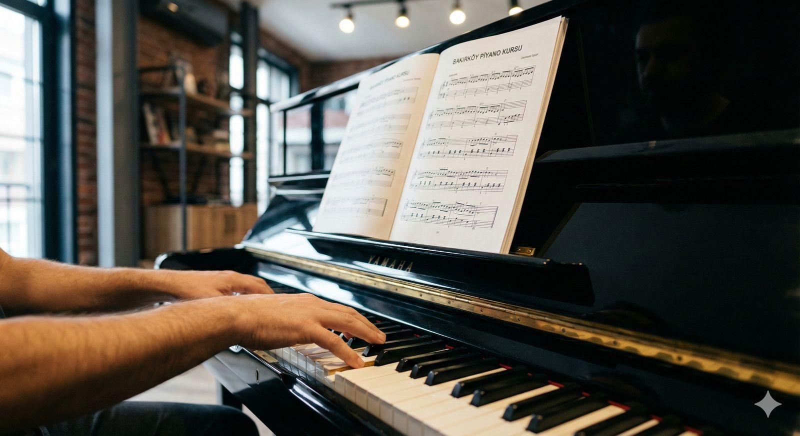 Yetişkinler için piyano kursu, nota eğitimi ve teknik çalışmalar.